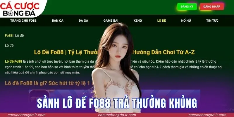 Sảnh lô đề FO88 trả thưởng khủng